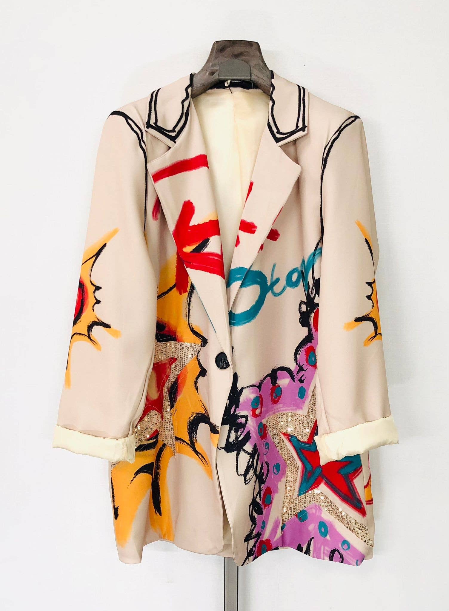 Ameri（アメリ）の「PRINTED LINING JACKET（テーラード