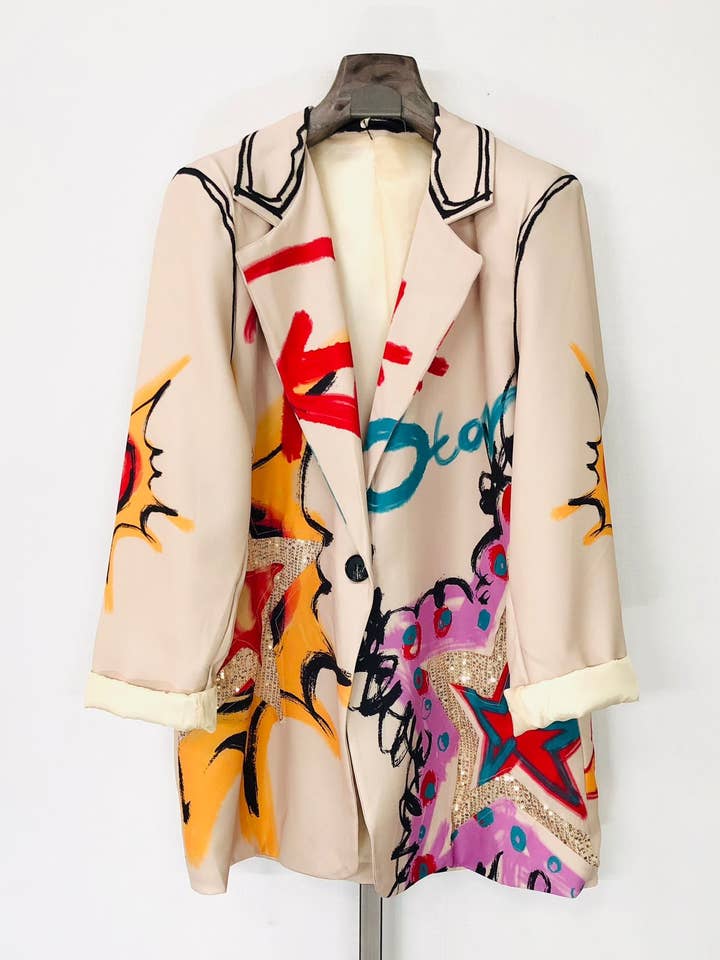 SWEET MAGIC MODA Y COMPLEMENTOS - Wholesale Jacket - Women's - AMERICAN PRINTED JACKET WITH LINING