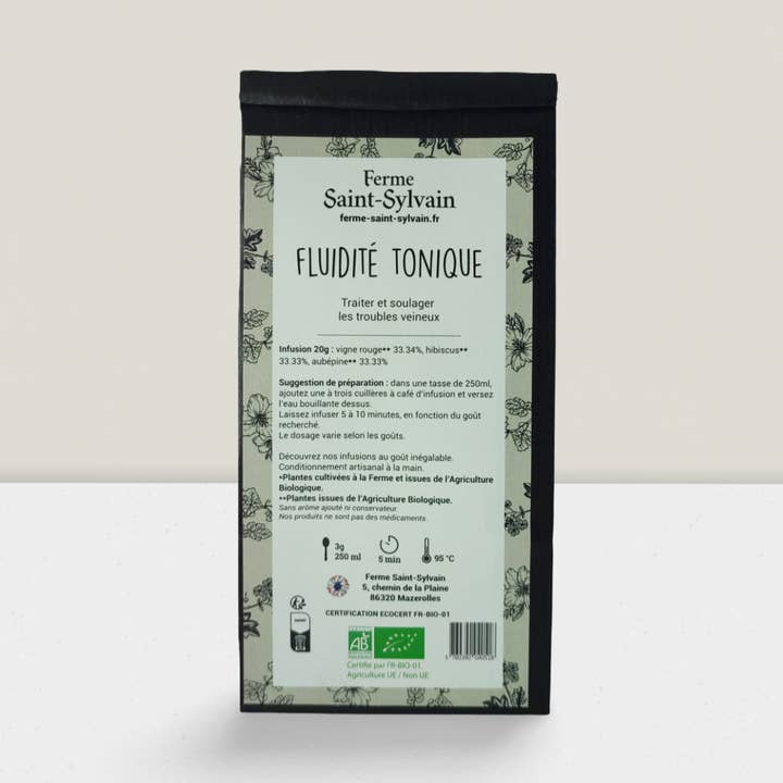 Tonic Fluidity - Organic Herbal Tea 20g for wholesale by La Ferme Saint-Sylvain