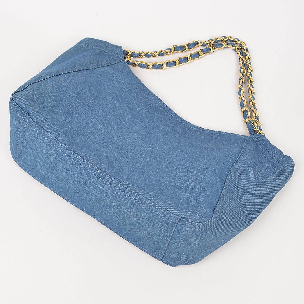 3AM BY H&D ACCESSORIES - Wholesale Tote Bag - Women's - Denim Tote Bag W/chain5