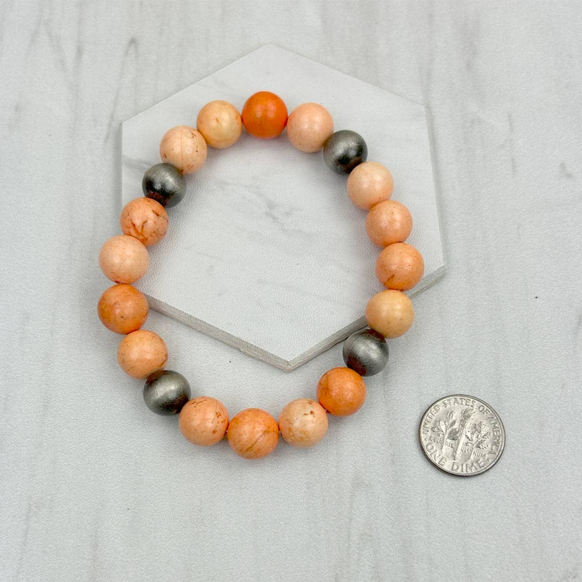 Western Elite Jewelry - Wholesale Beaded Bracelet - BRZ240708-46                   Blue turquoise stone and Silver Navajo pearl beads bracelet3