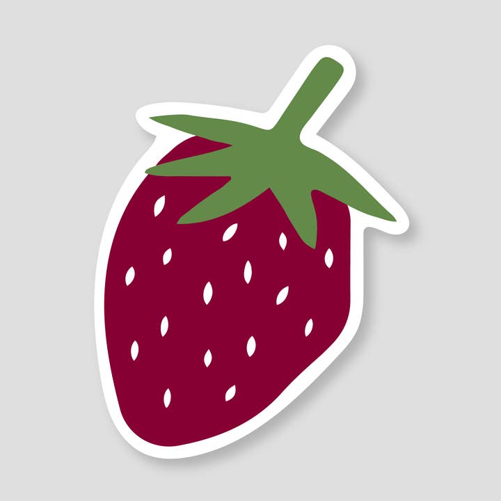 Pegatina de fresa para venta al por mayor de Laura Sevigny Design