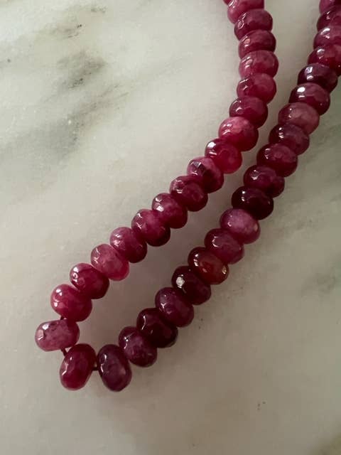 Sonya Renee Jewelry - Wholesale Beaded/Pearl Necklace - Candice Necklace - faceted and smooth gemstone roundels42