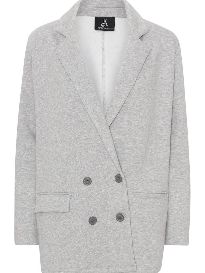 Philia Blazer - Grey Melange for wholesale by Treasure Atelier Copenhagen