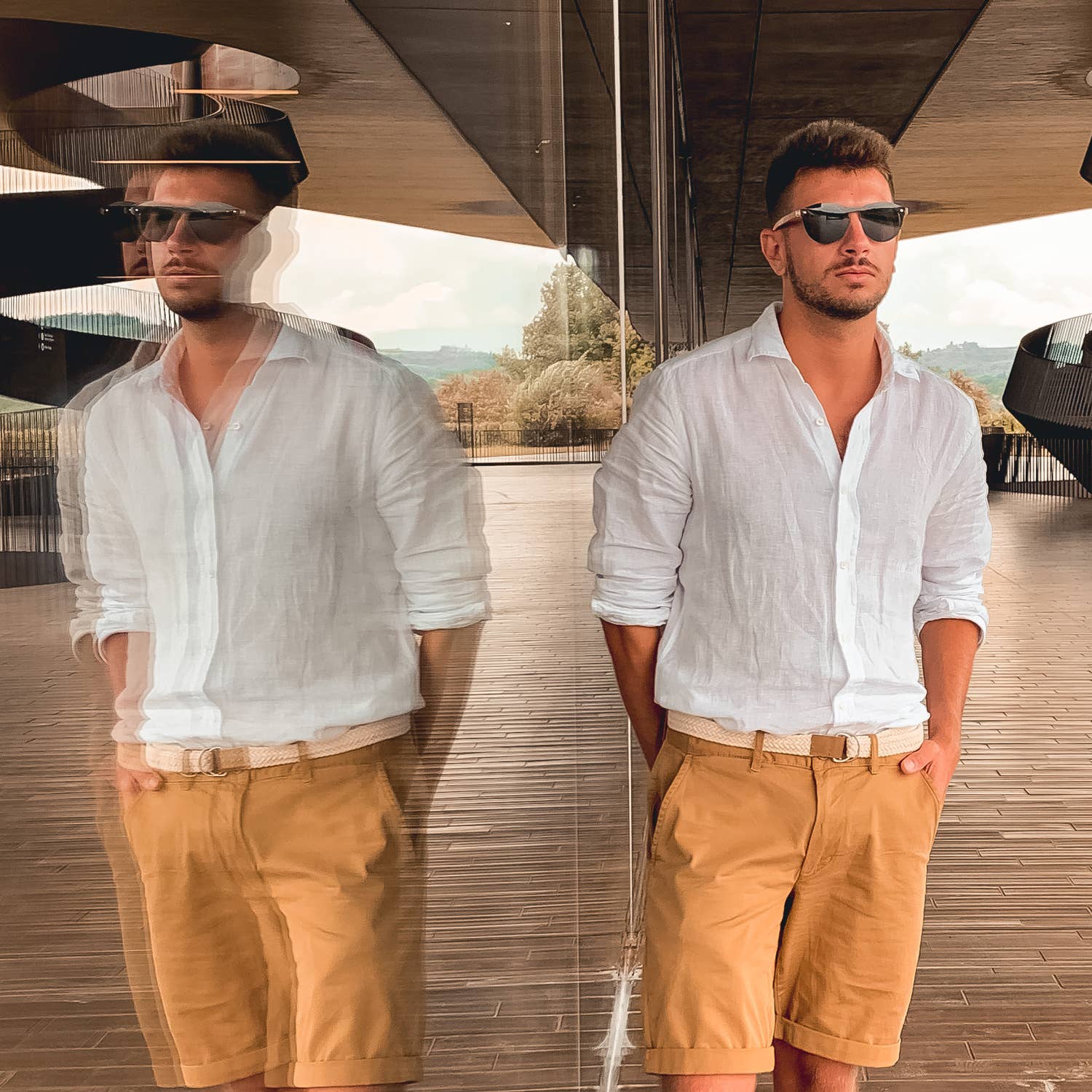 GOWOOD - Vendita all'ingrosso Occhiali da sole - Unisex - Occhiali da sole rotondi in legno di bambù con lenti polarizzate nere4