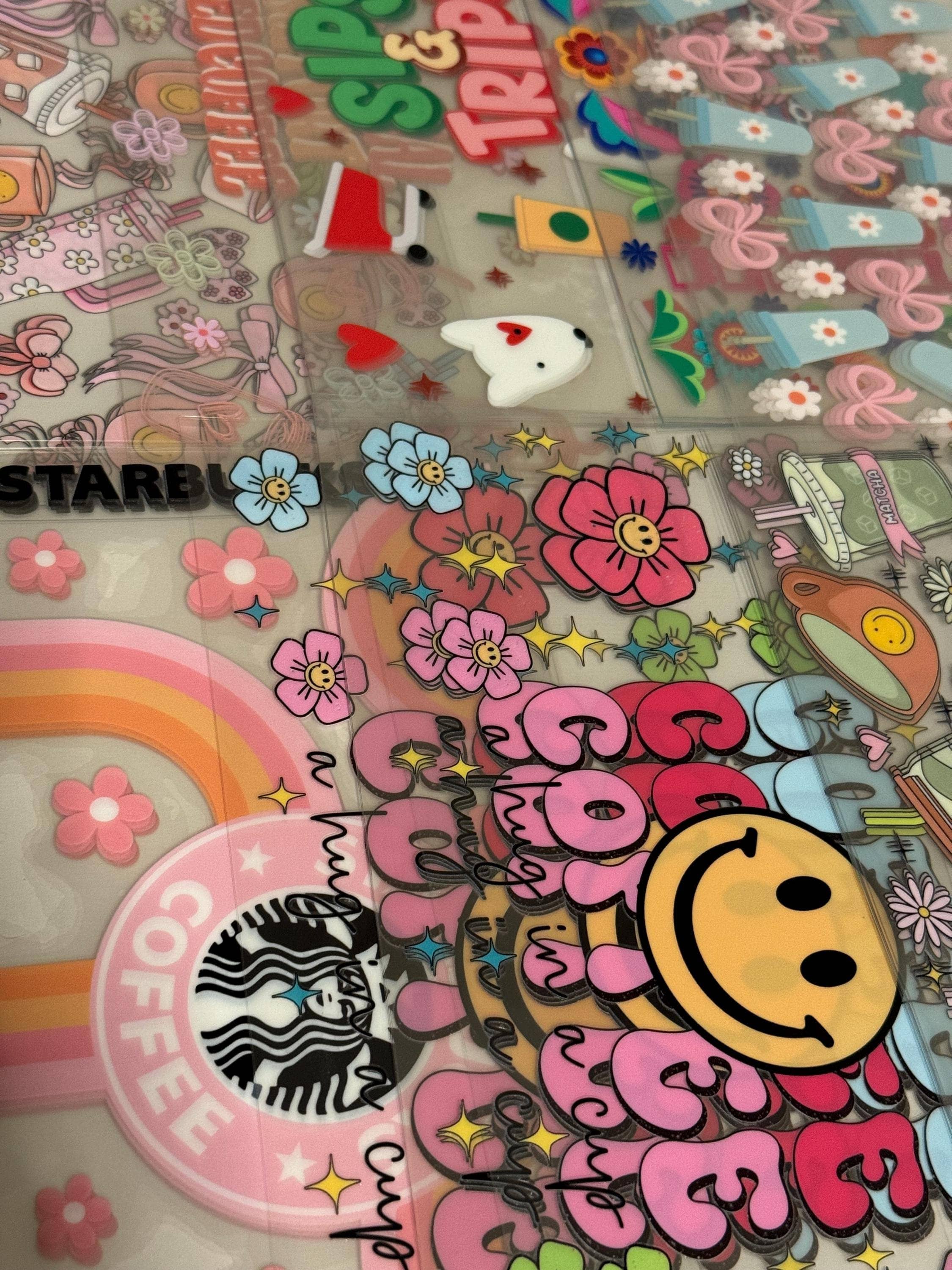 Crafty Treasures - Wholesale Sticker - COFFEE/ TEA Bundle of 5, 10 UV DTF 16oz Wraps, Wholesale2