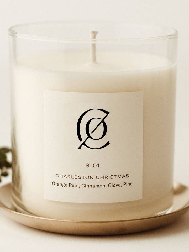 S. 01 Charleston Christmas Soy Candle for wholesale by Charleston Candle Co.