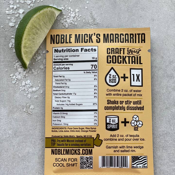 Noble Mick's - Craft Beverage Company - Wholesale Cocktail Mix/Syrup - Margarita Single Serve Craft Cocktail4