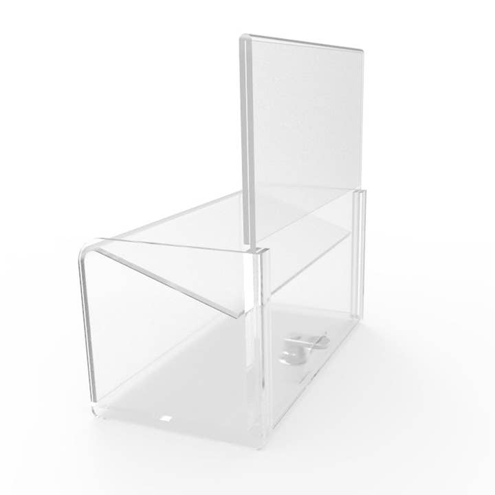 FIXTUREDISPLAYS - Vente Tirelires - Boîte de dons en plexiglas acrylique transparent avec entonnoir de dépôt facile 121782