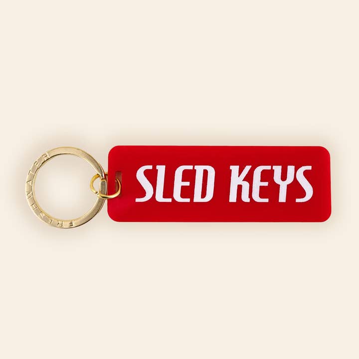 SLED KEYS Rectangle Keychain for wholesale by Freshwater Curated Goods