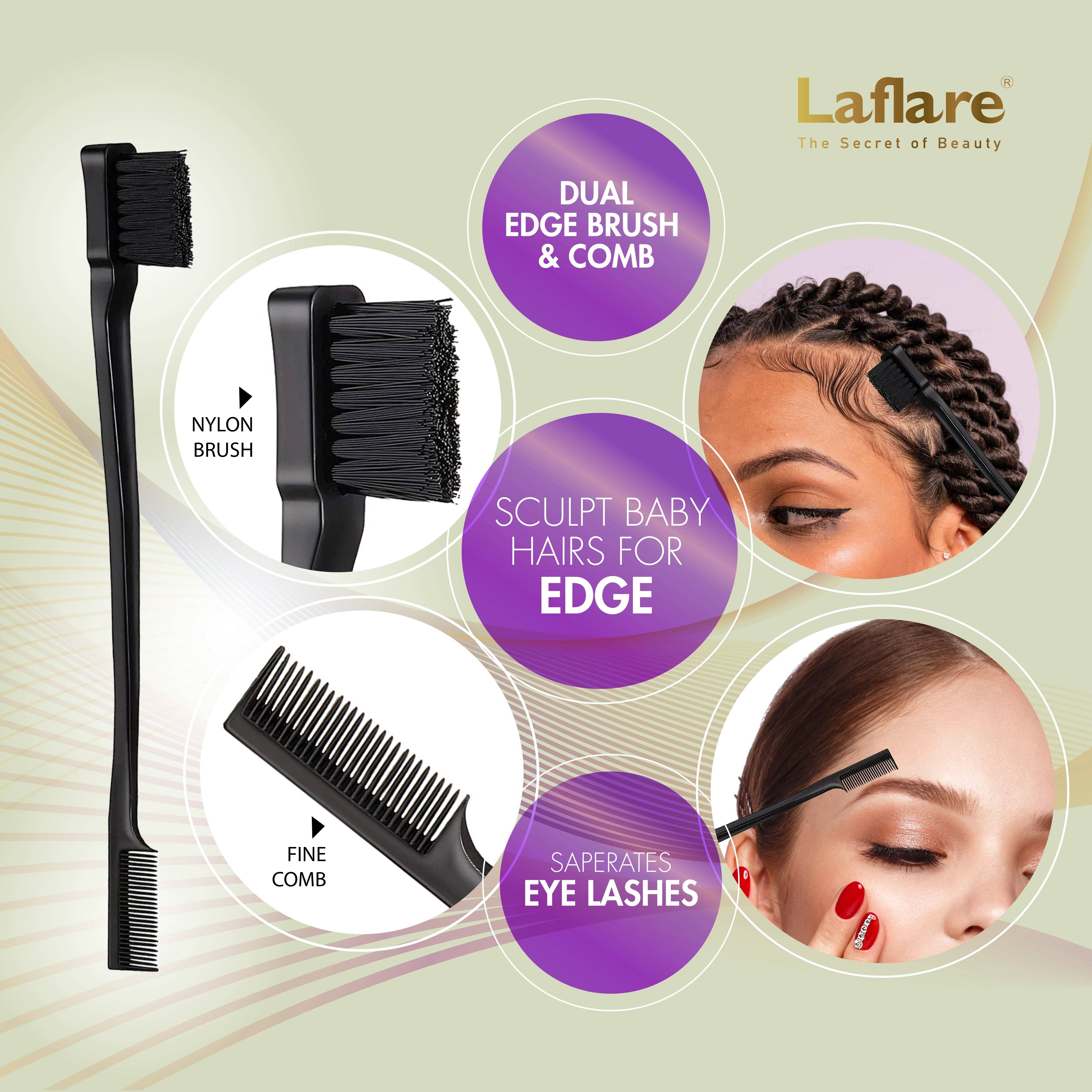 Laflare - Wholesale Hair Styling Gel/Mousse - Edge Bond Control Gel Set with Comb Set for Hair Styling6