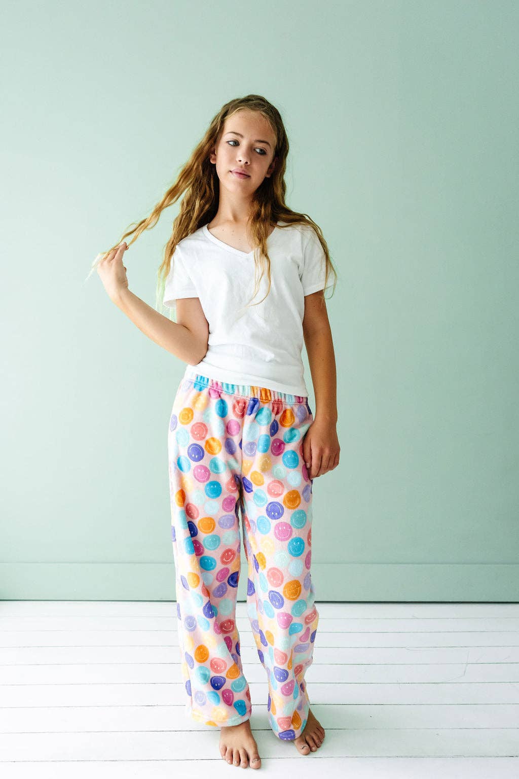 Macaron + Me - Wholesale Pants - Kids - Plush Pants-Smiles1