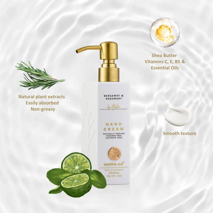 nontre.co - Vente Crèmes/lotions pour les mains - Crème naturelle pour les mains, bergamote et romarin 300ml4