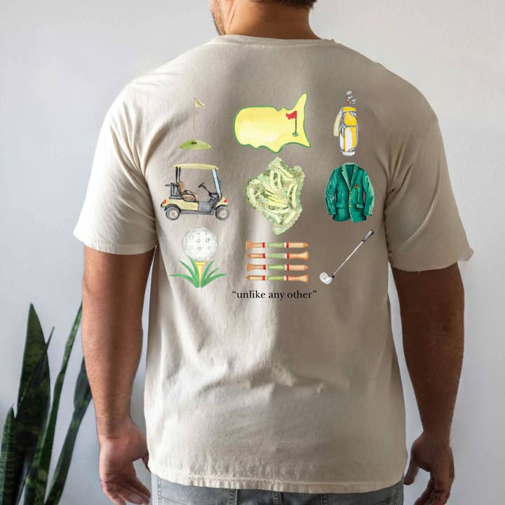 Over Print | Augusta Golf Tees for wholesale by Clover + Cotton Co