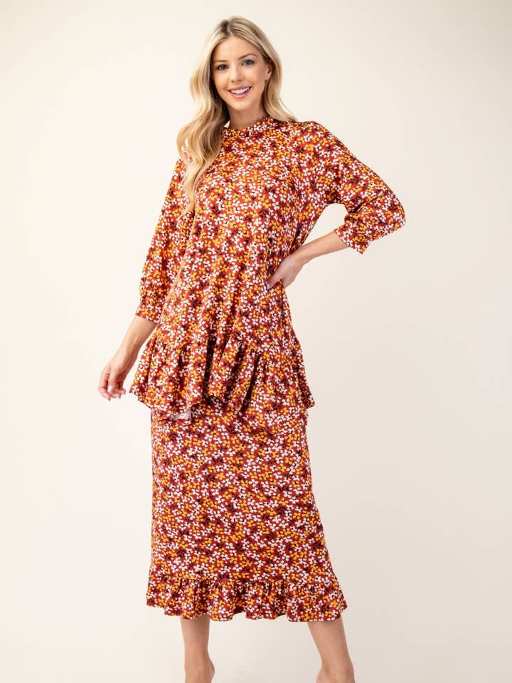 PLUS BESCHEIDEN BLOEMENSET -TOP EN ROK -MTS43916B-PL
voor wholesale door Celeste Clothing