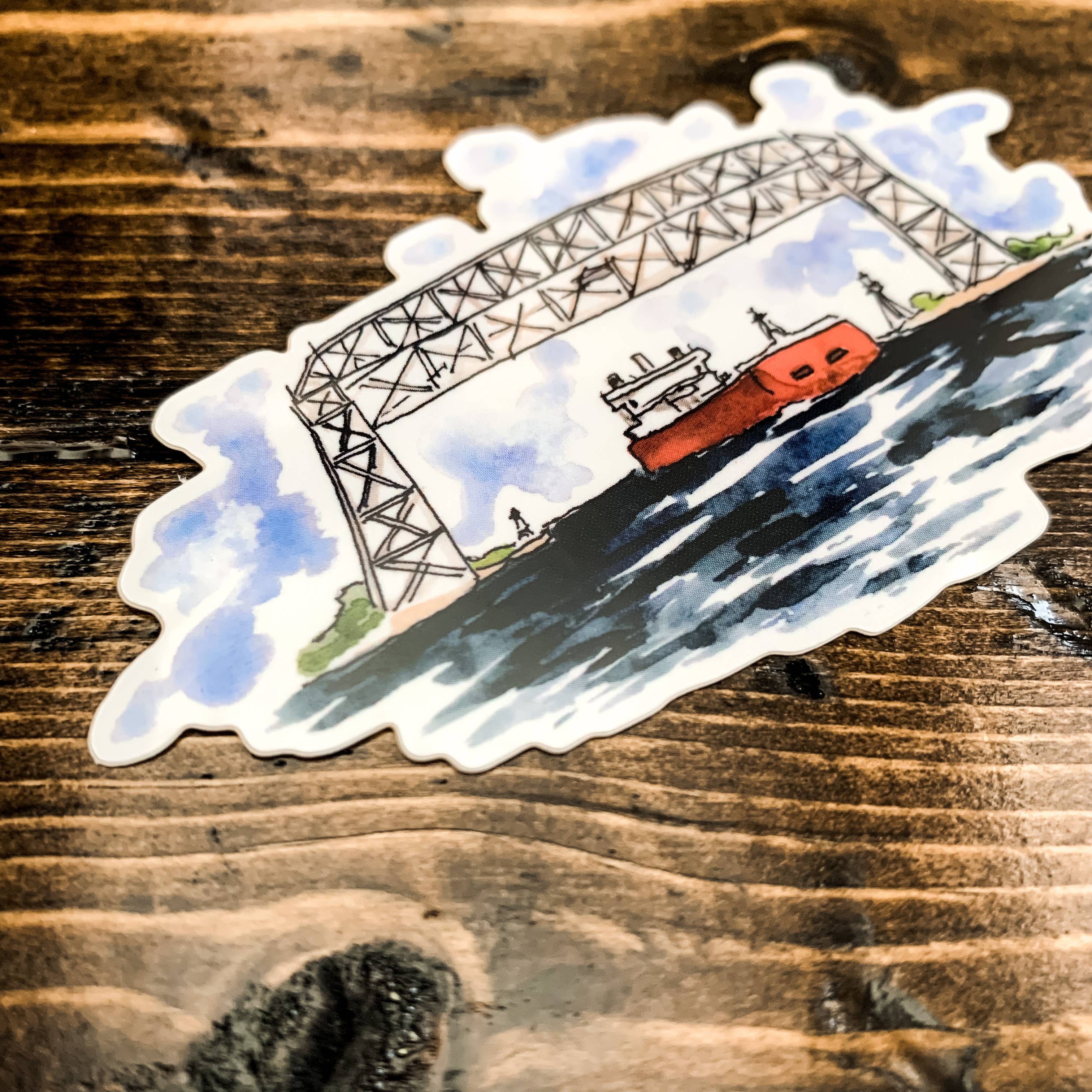 Art by Sj Nielsen - Vendita all'ingrosso Adesivo - Adesivo in vinile Port City Freighter2