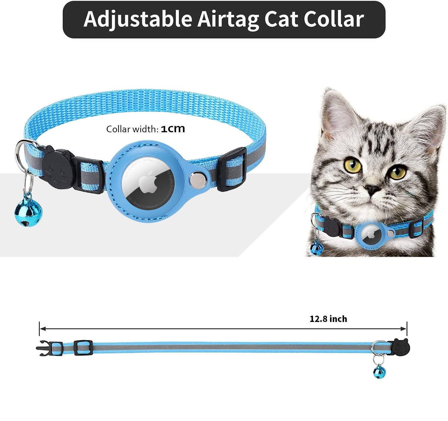 VIGOR – wholesale Pet collar – Cat – Multi Purpose Airtag Holder Cat Collar Breakaway Adjustable5