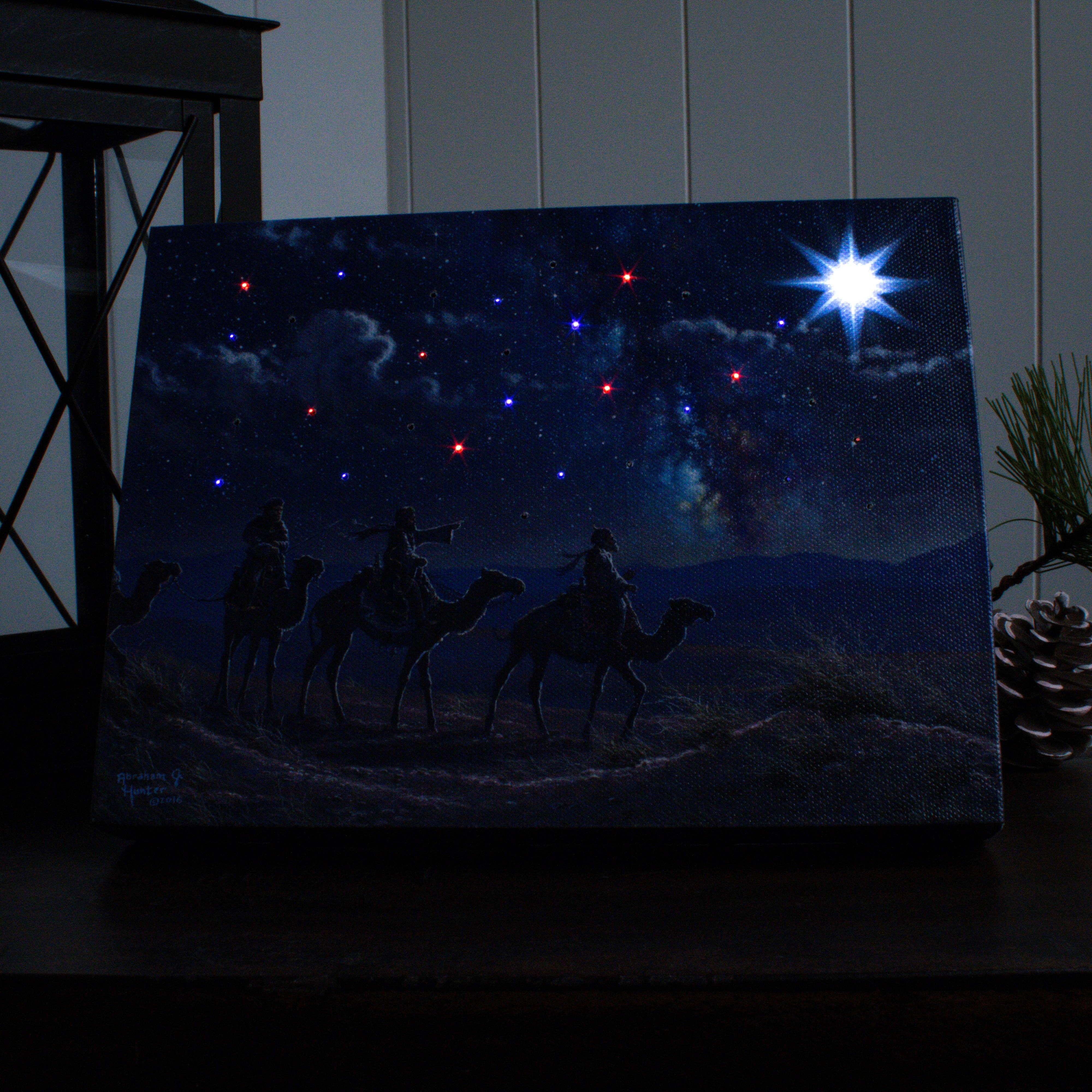 Glow Decor - Vente Décoration de Noël - Suivre la lumière Toile lumineuse de table 8x62