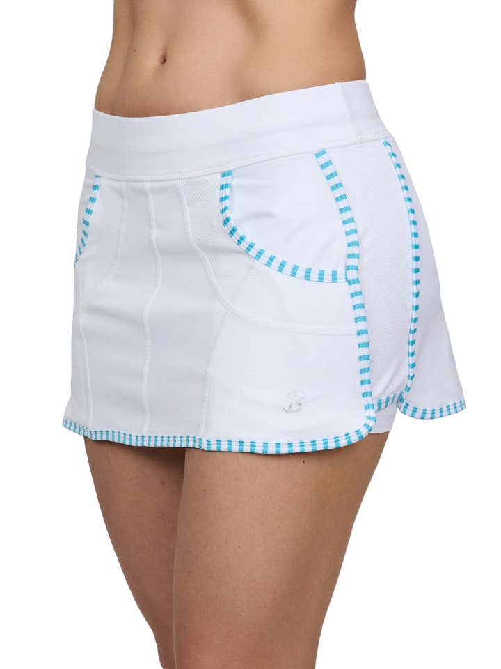 12" Skort - White Racquet - Sale for wholesale by Sofibella