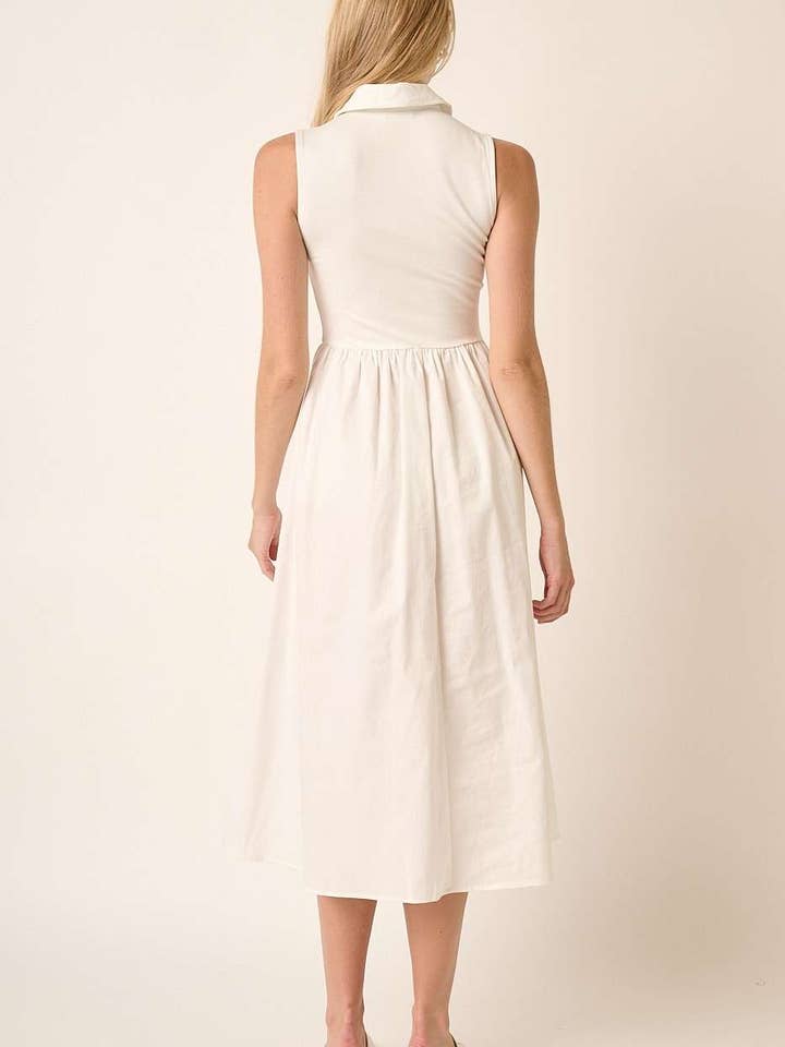 mittoshop – wholesale Klänning - Dam – MIX MEDIA DRAGKEDJA ÄRMLÖS MIDIKLÄNNING9