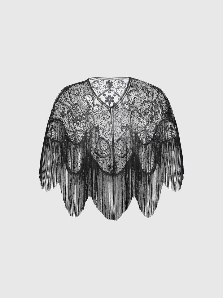 1920s Beaded Sequin Flapper Shawl for wholesale by BABEYOND