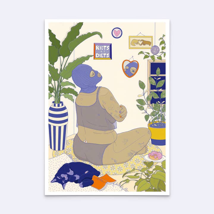 Stampa d'arte "rivolte non diete!" per la vendita all'ingrosso da parte di minttu illustrations