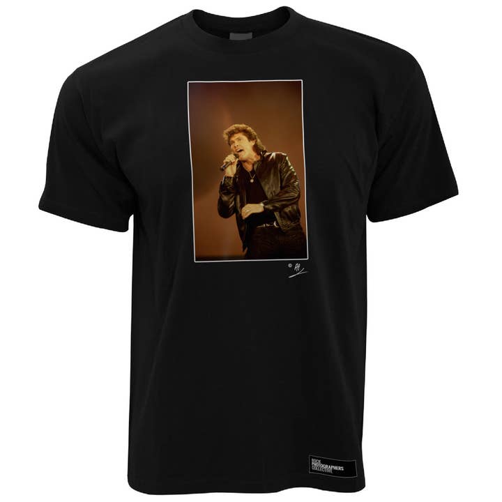 Camiseta masculina David Hasselhoff live in Antwerp AP por atacado de Rock Photographers Collective