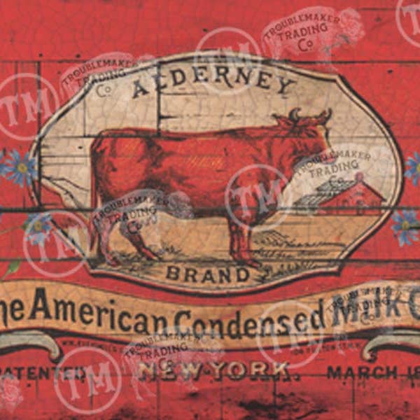 TroubleMaker Trading Company - Wholesale Art Print - Condensed Milk Ad - 18" x 36" Large Rectangle Artwork1