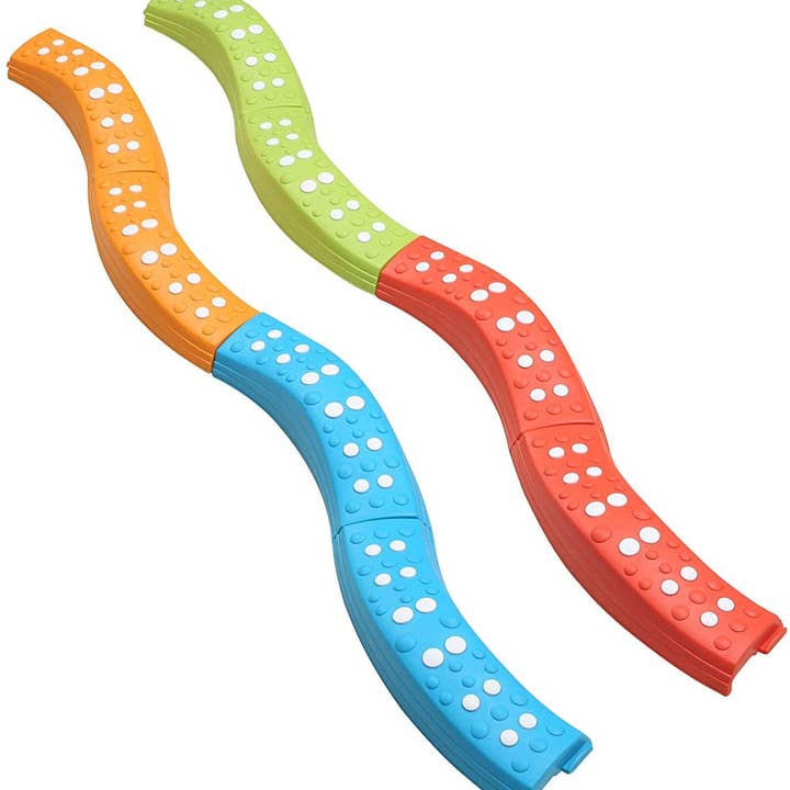 Special Supplies - Wholesale Sporting Game - Kids & Baby - Colored Wavy Circle Balance Beams Stepping Stones for Kids, 8 Pc. Set3