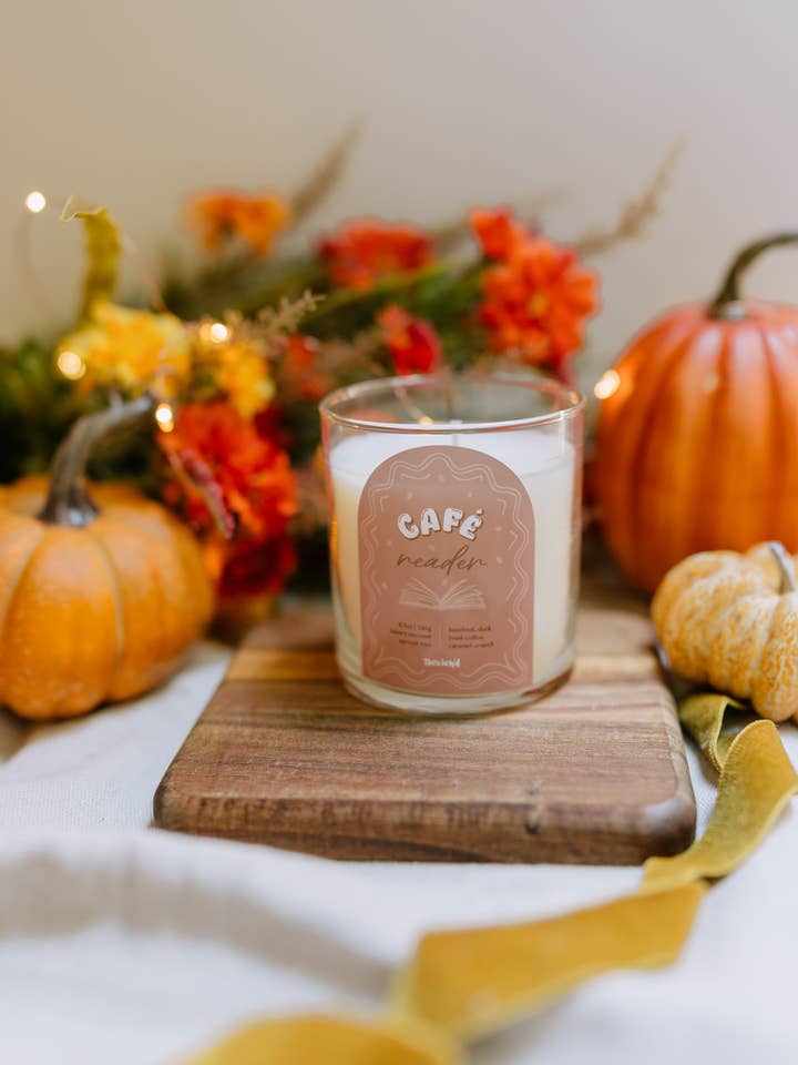 Cafe Reader Candle - Book-Inspired Luxury Coconut Wax for wholesale by Bewick'd Studio