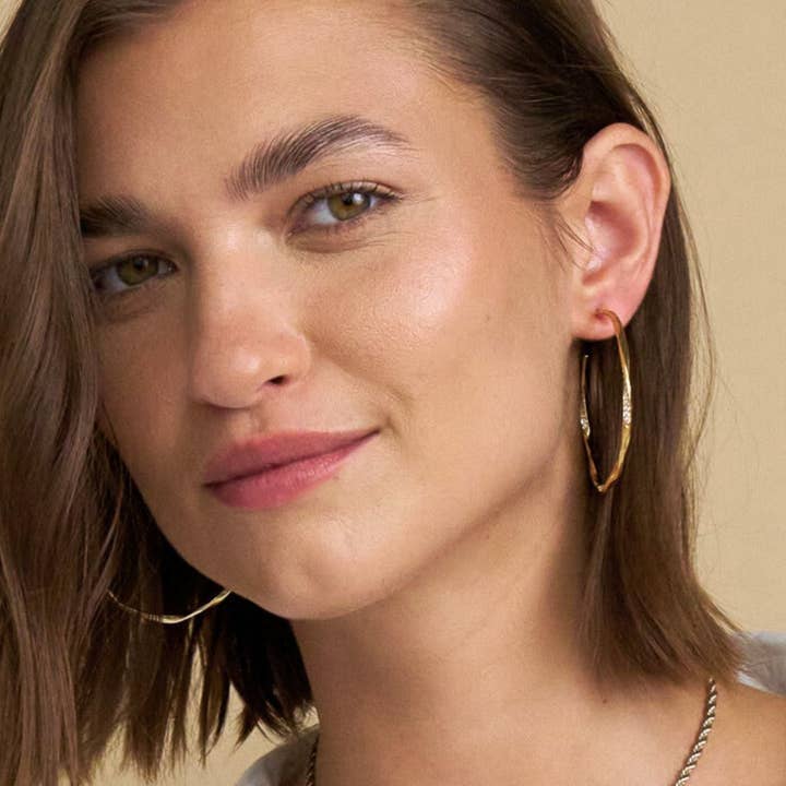 Stella & Dot - Wholesale Hoop Earrings - Twist Pave Hoops