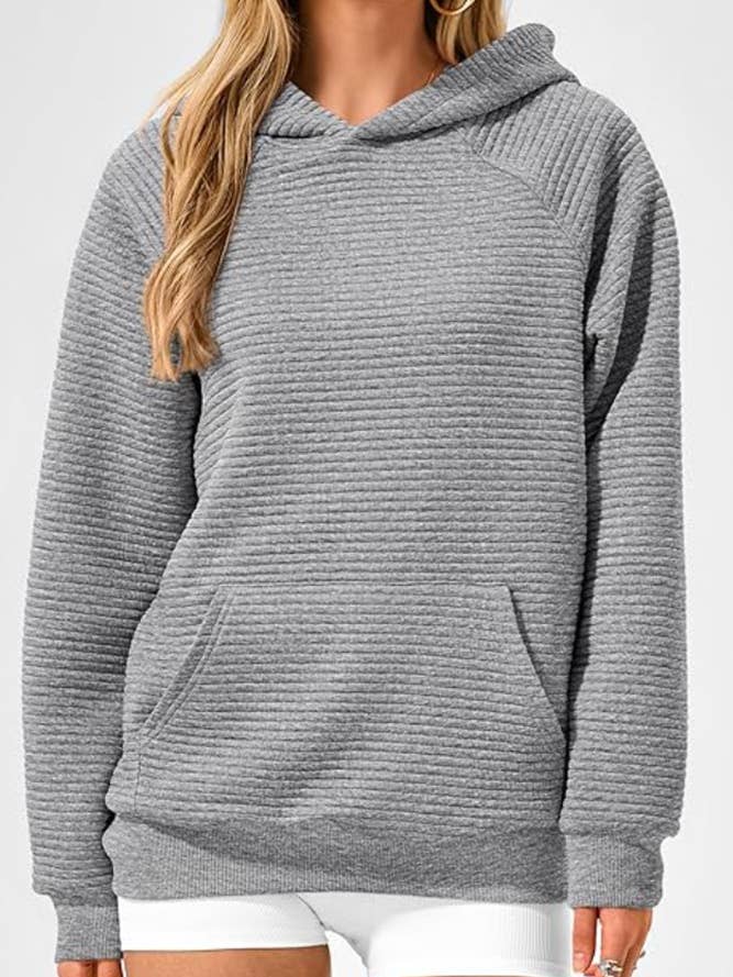 UNISHE - Wholesale Hoodie - Women's - Solid Color Kangaroo Pockets Hooded Sweatshirt ZK2178