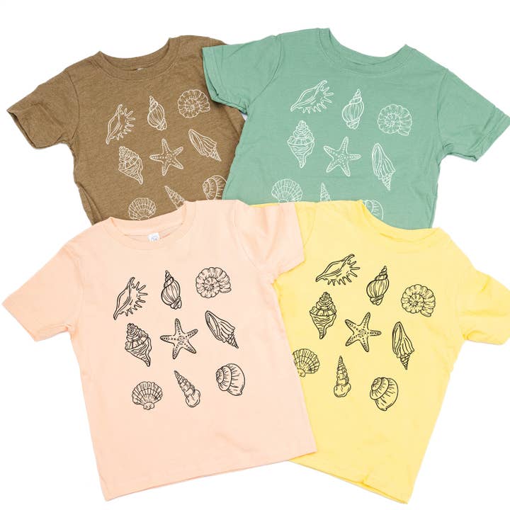 3x3 Seashells - Child Tee for wholesale by Little Mama Shirt Shop