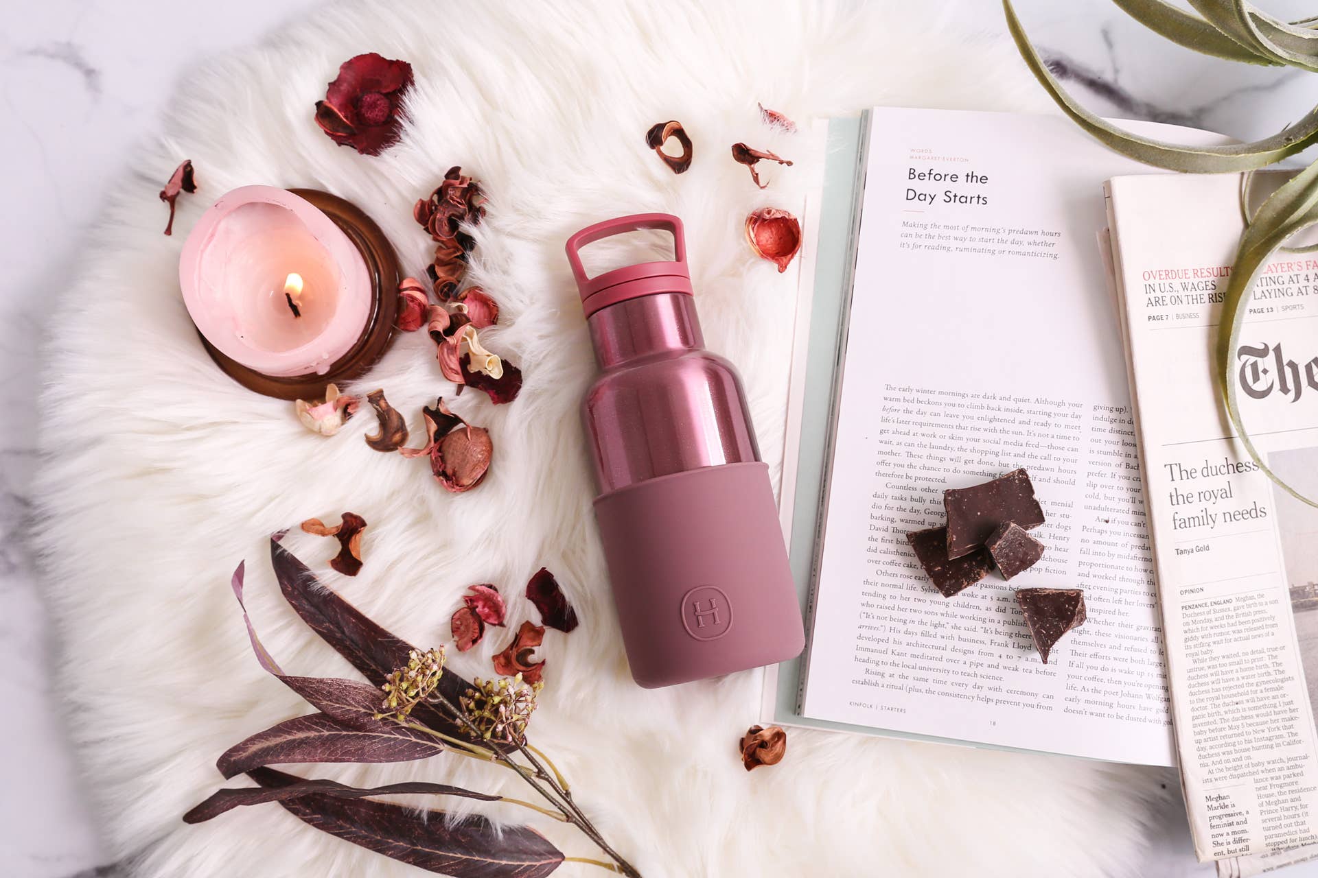 HYDY - Venta al por mayor Botellas de agua - Botella termo Cincin Oro Rosa7