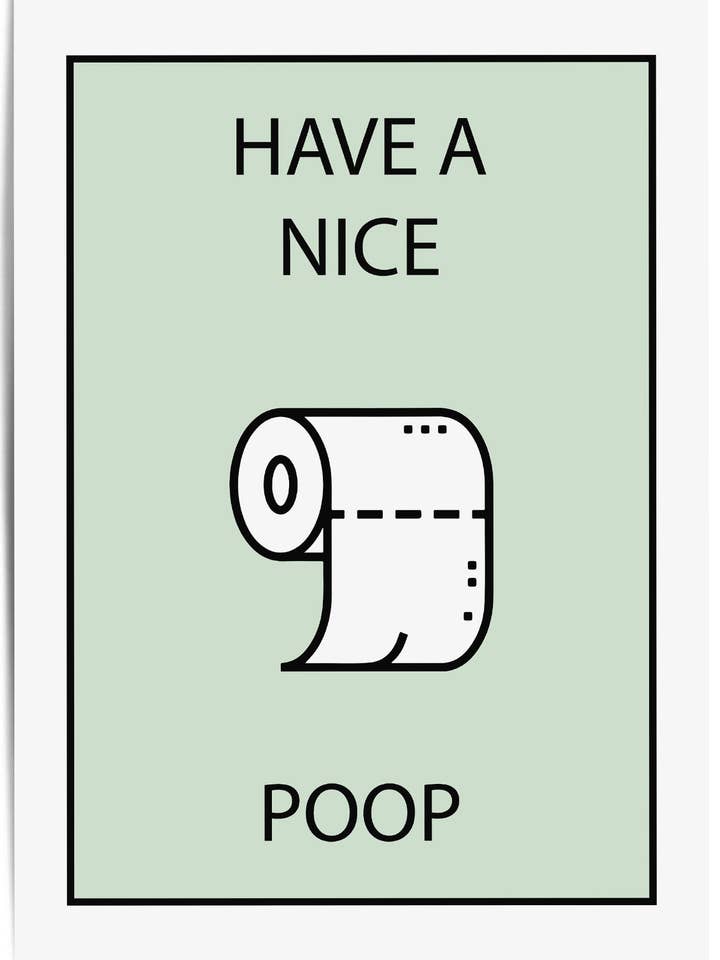 Décoration de salle de bain vert sauge - Art mural "Bon caca" pour la vente par THE WALL HABITAT