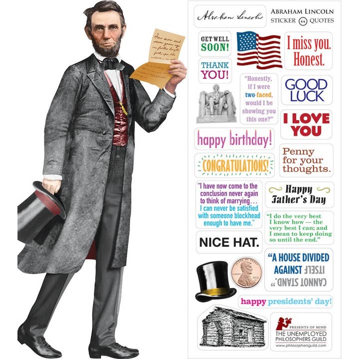 Unemployed Philosophers Guild - Wholesale Everyday Greeting Card - Abraham Lincoln Card