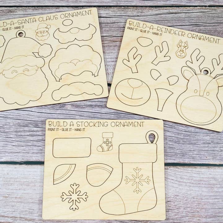 Chelsea Brandt Creations - Wholesale DIY Craft Kit - Build An Ornament - Set of 3