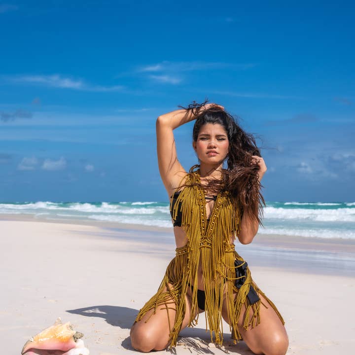 Entre Dos Tierras .Boutique - Wholesale Dress - Maternity - Bacalar Handmade Macrame Resort Dress-Beach & Vacation Wear8