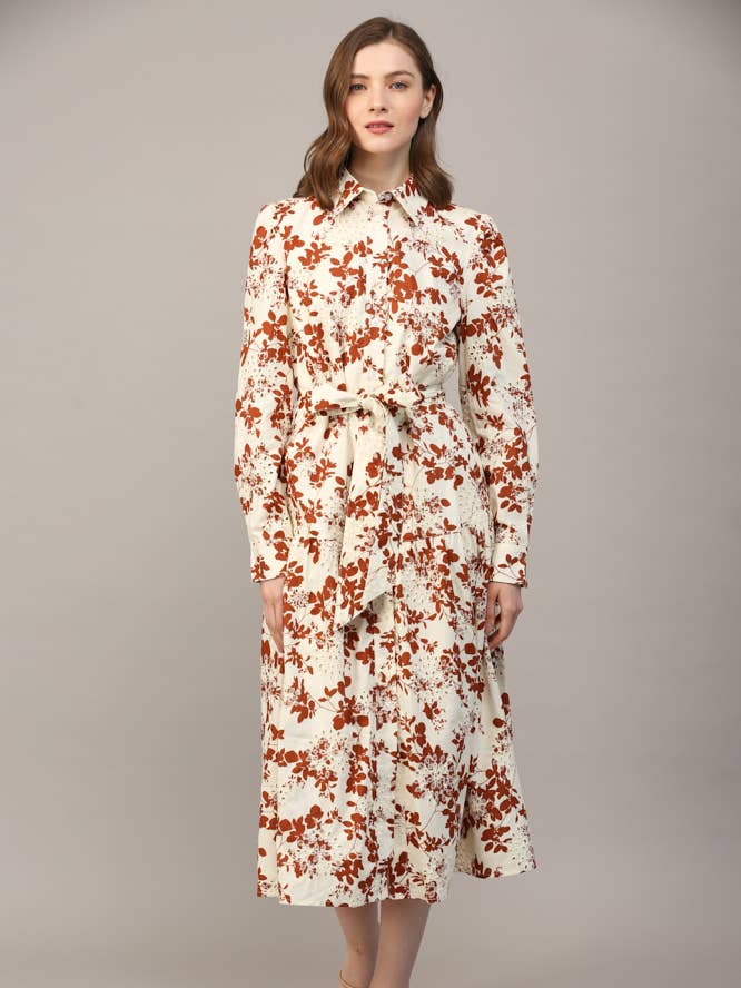 VESTIDO CAMISERO BORDADO INGLÉS CON BOTONES EN LA PARTE DELANTERA /FAJA FD31085 para venta al por mayor de FATE