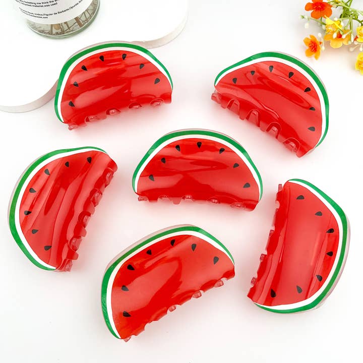 Juicy Watermelon Fruit Hair Claw Clip – Fun Summer Style for wholesale by mildstyles
