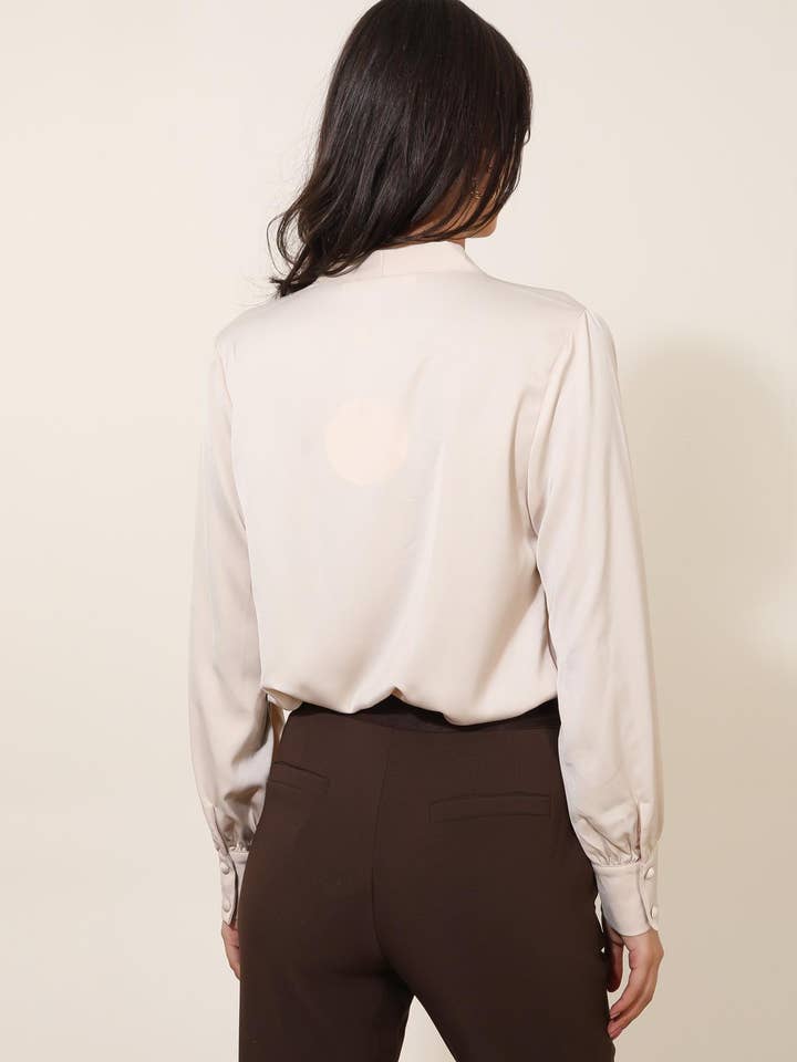 LULUMARY - Vendita all'ingrosso Camicetta - Donna - Blusa satinata H6723