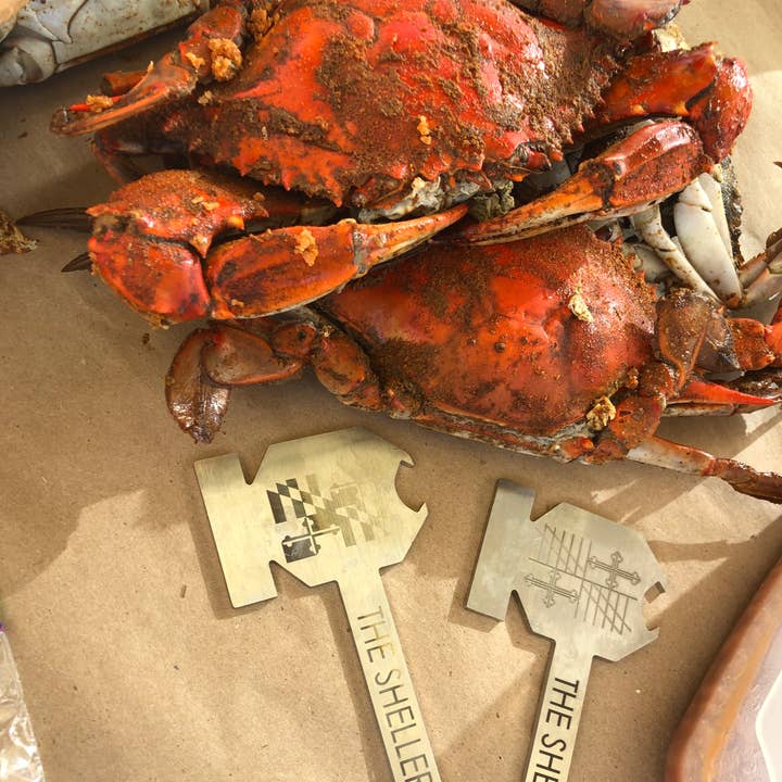 Le Sheller™ Tout-en-un Casse-noix & Pique à Fruits de Mer - Drapeaux MD pour la vente par THE SHELLER