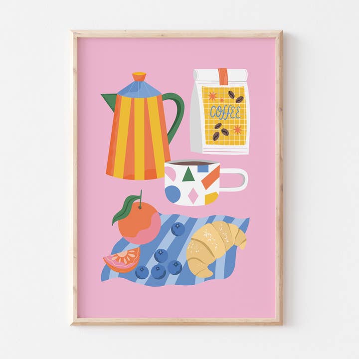 Breakfast Art Print for wholesale by Melissa Donne Studio