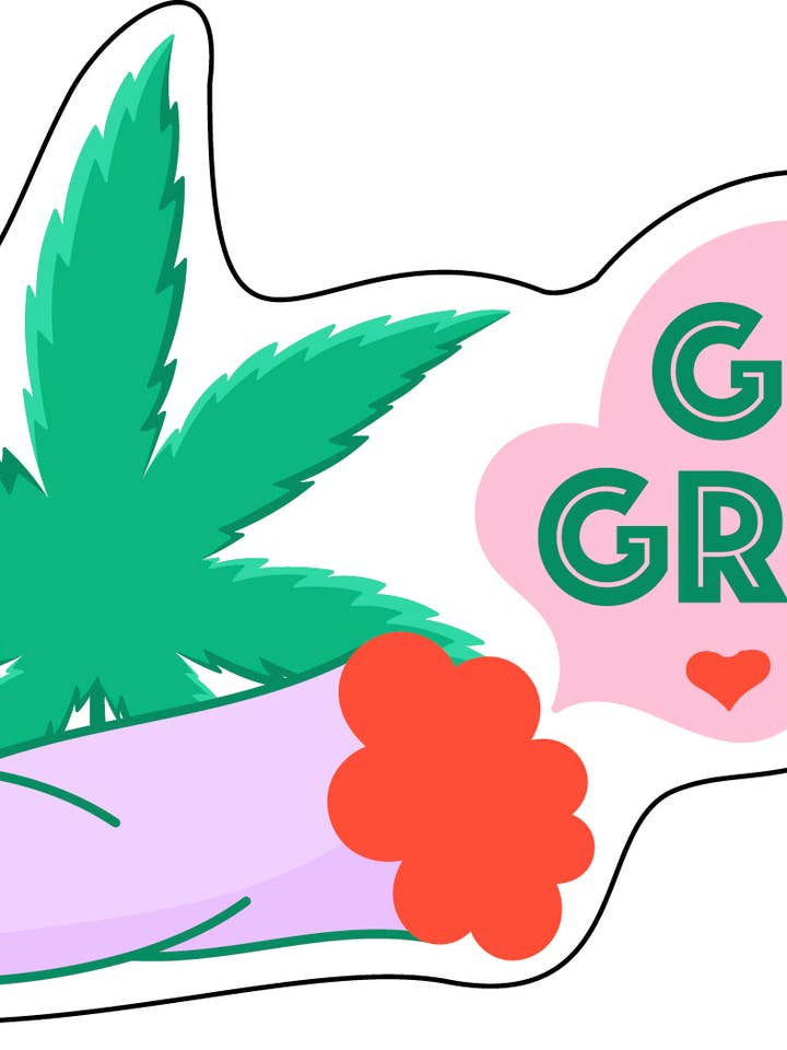 Go Green - Weed Sticker for wholesale by Inspire 360