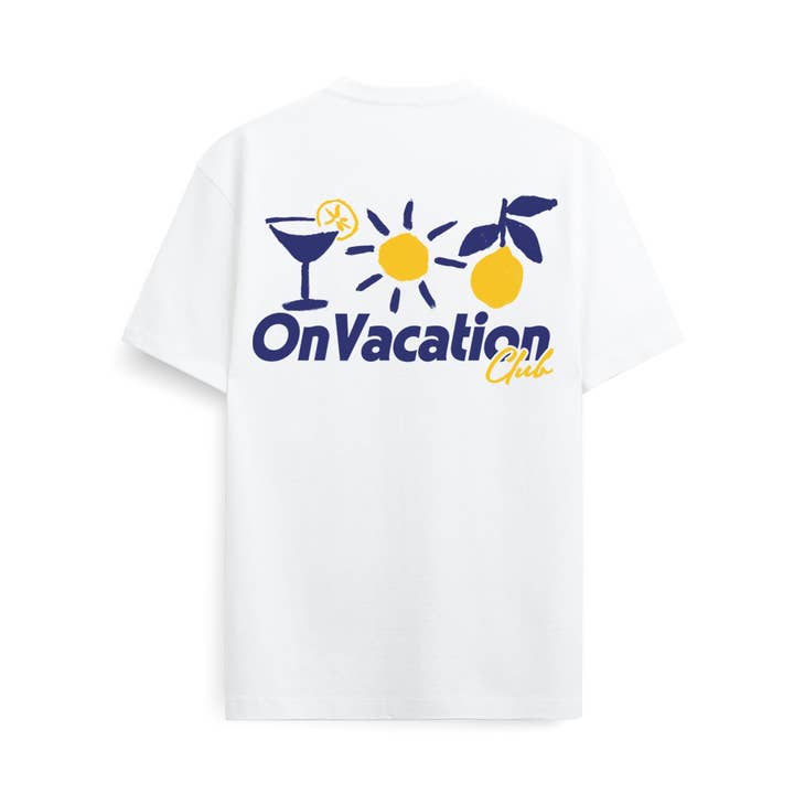 Maglietta Triplo Divertimento - Bianca per la vendita all'ingrosso da parte di On Vacation