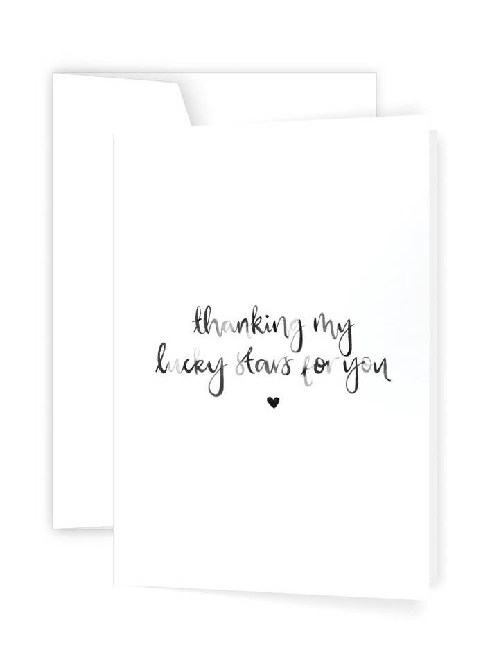 Thanking My Lucky Stars Greeting Card for wholesale by Ellen Walsh Designs