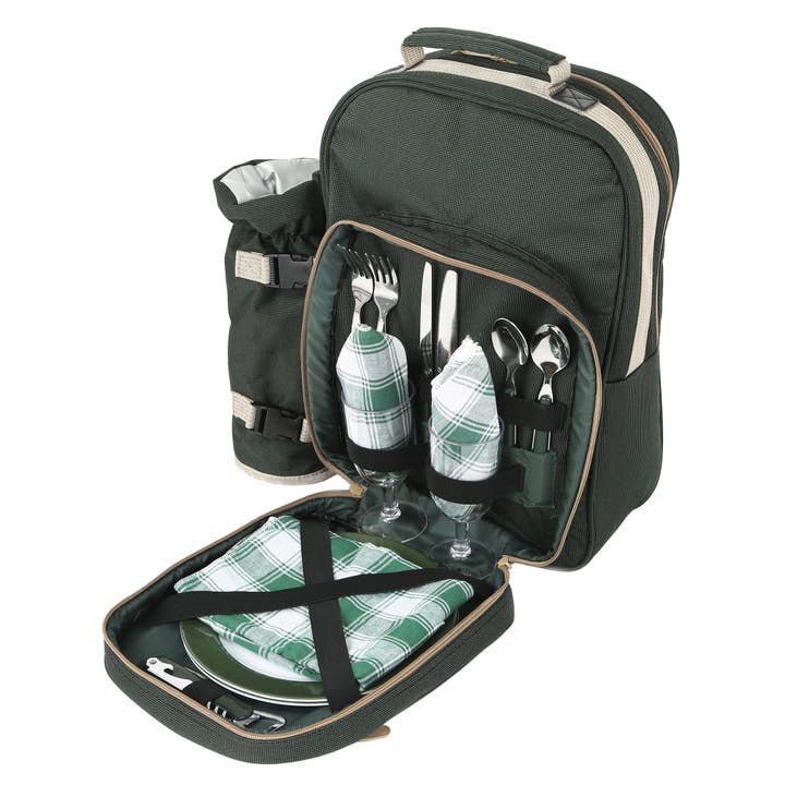 Luxury Picnic Backpack Hamper for Two People for wholesale by Greenfield Collection