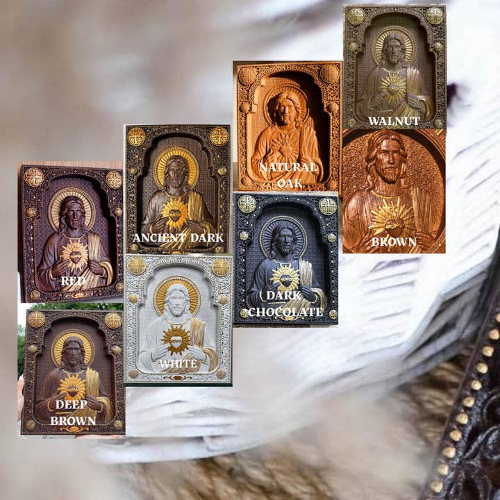 KozakWorkshop – wholesale Wall cross – Wall Wooden Carved Golgotha on stand1