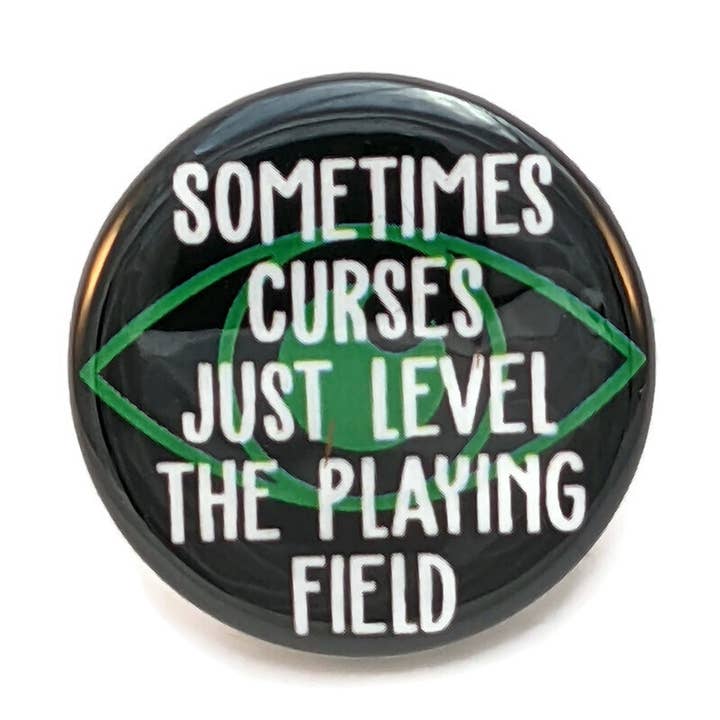 Les malédictions viennent de niveler le bouton ou l'aimant du terrain de jeu pour la vente par Portland Button Works