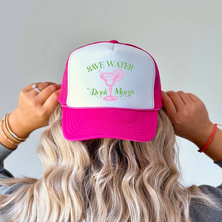 Poupe Água Bebida Margs Chapéu Camionista por atacado de Lucky Luna Apparel